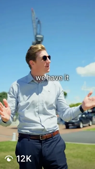 Sam Uffindell social media video produced by Reel Action Digital